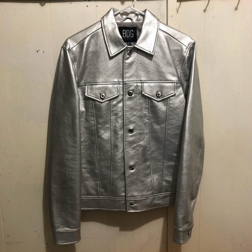 Faux Leather Trucker Jacket